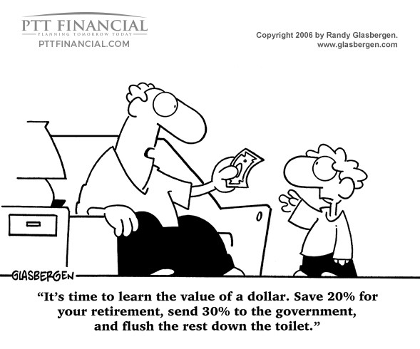 PTT Financial Cartoon of the Week: It’s Time to Learn the Value of a Dollar